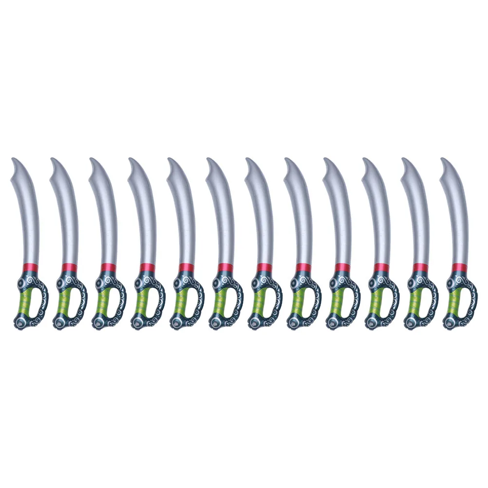 

12pcs Inflatable Pirate Knife Pvc Sword Plaything Festival Party Decoration Role Play For Pretend Play Inflatable
