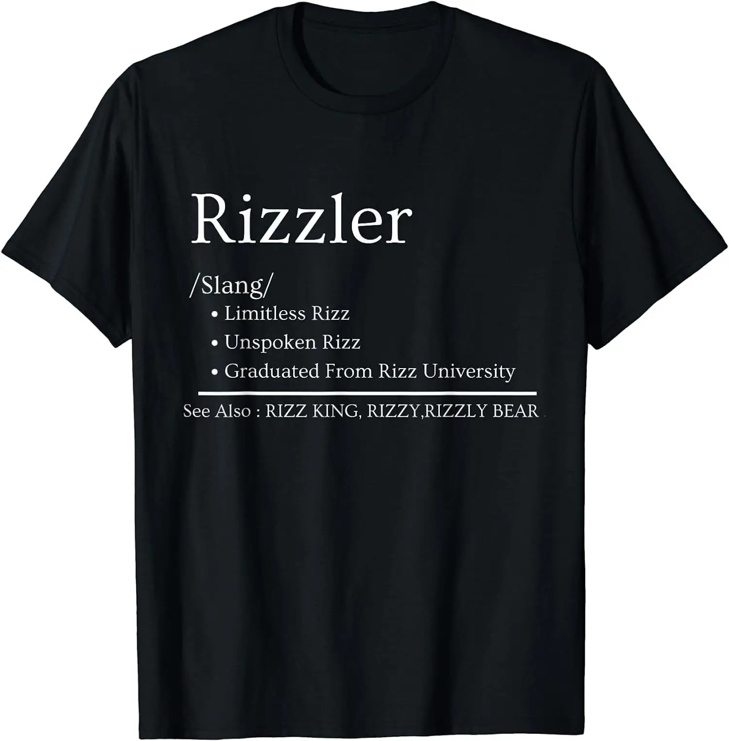 NEW Rizz The Rizzler Definition Funny Meme Quote T-Shirt - MADE IN USA