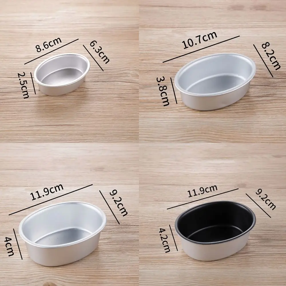 Aluminum Alloy Cake Mold Oval Shape Baking Pan Daily Uses Baking Accessories Convenient Homemade Bread Kitchen Baking Tools