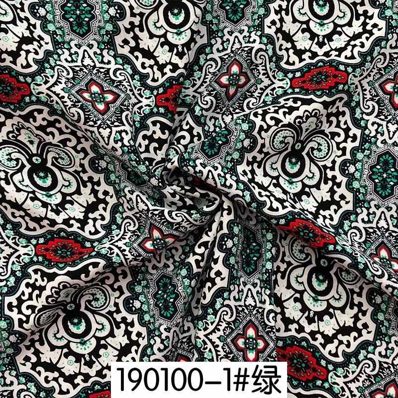 Soft Floral Printed Pattern Viscose Fabric Rayon Cotton Fabric For Sewing Spring Summer Dress Design Cloth 100*145cm