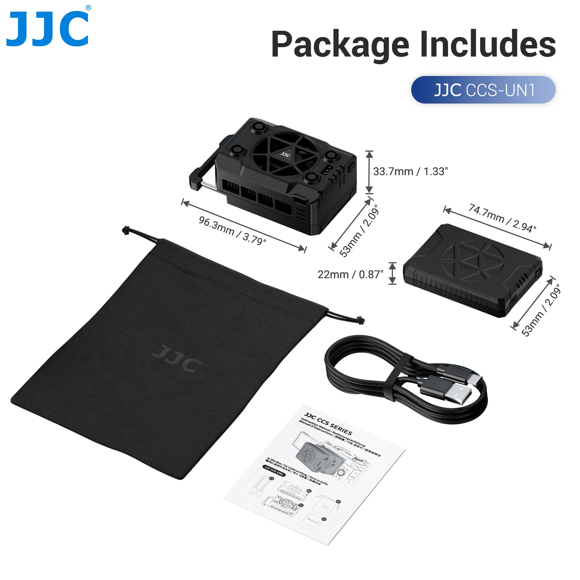 JJC Camera Semiconductor Cooling System Cooling Fan Auto Temp Control Cooling for Video Recording Sony A7 V A7V A7M5 ZV-1 A6700