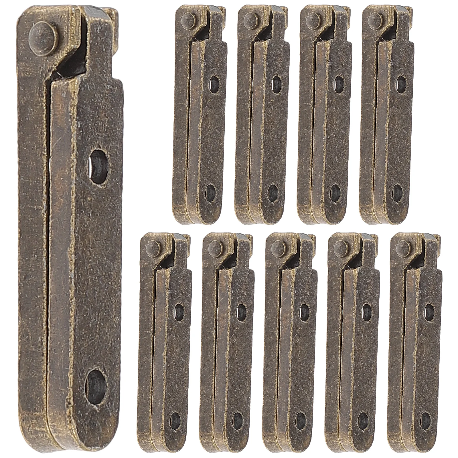 

10pcs Zinc Alloy Flat Vintage Style Small Durable Decorative Door Hinge For Cabinet Furniture Repair Home Decoration Hardware
