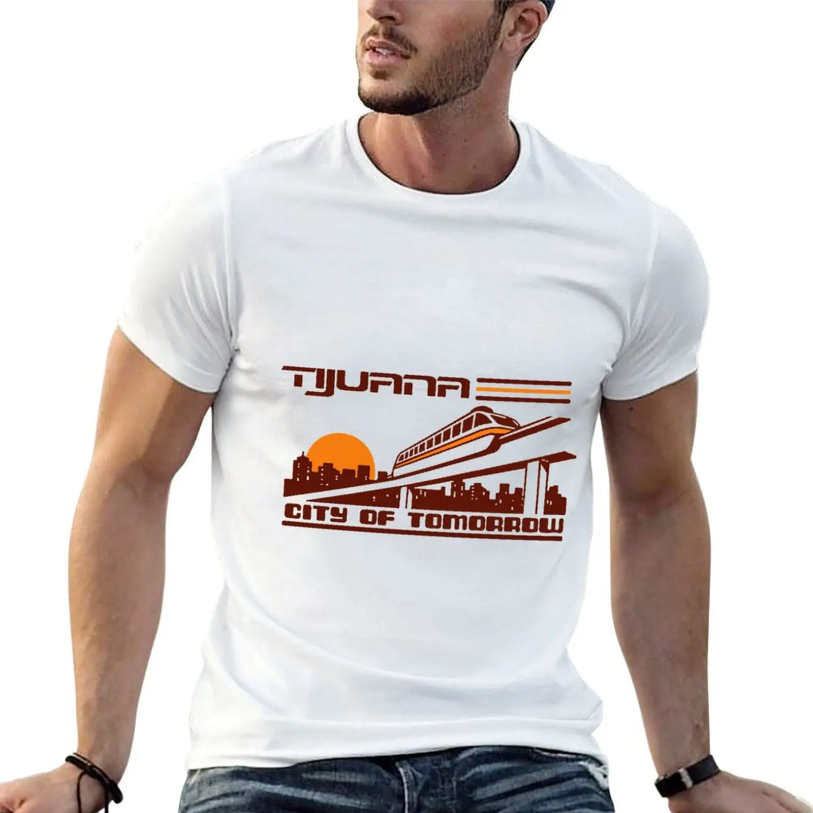 Tijuana City of Tomorrow T-Shirt Sporty Breathable Short Sleeve T-Shirt