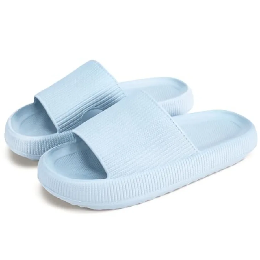 Cloud Slippers for Women and Men, Pillow House Slippers Shower Shoes Indoor Slides Bathroom Sandals, Ultimate Comfort, Lightwei