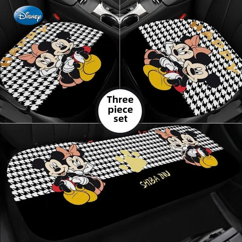 

Disney cartoon cute Mickey Minnie car seat cushion four seasons universal interior decorations dirt-resistant short velvet