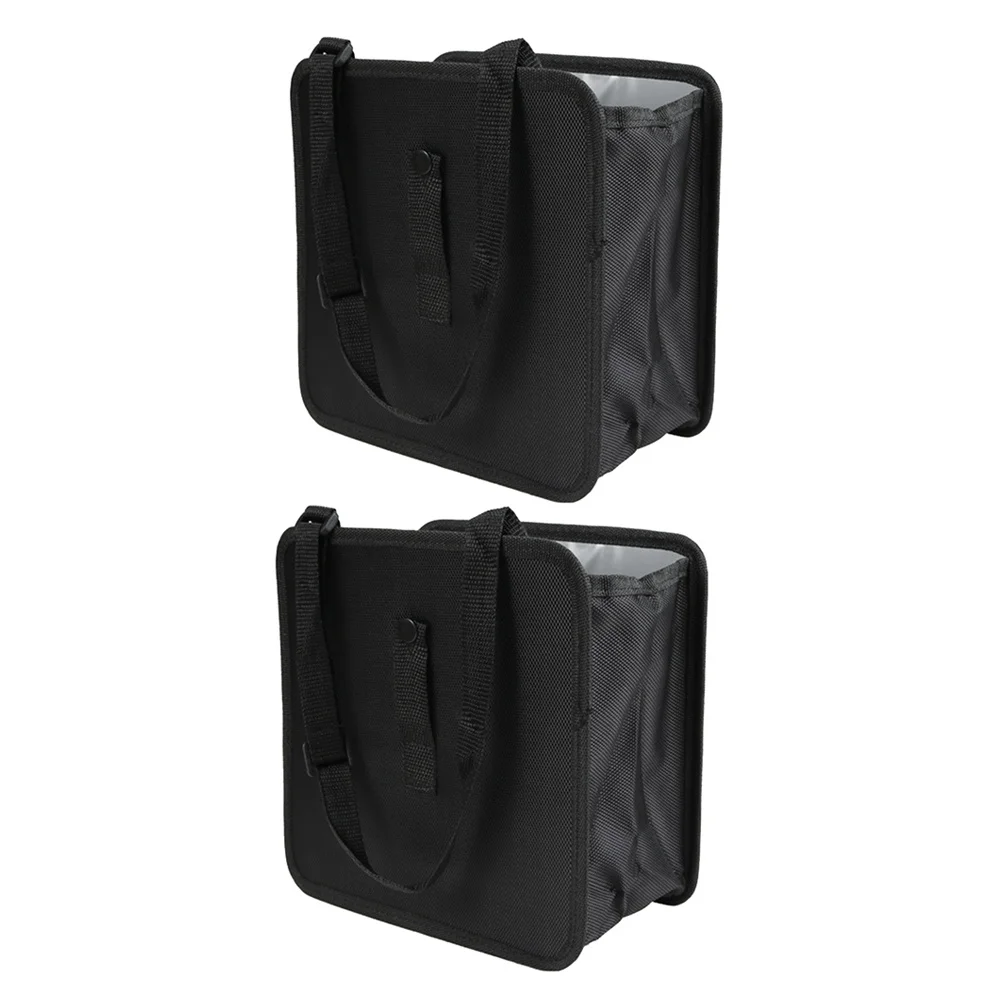 

2pcs Trash Car Seat Organizer Can Portable Backseat Storage Organizer Foldable Waterproof Car Seat Box Rear Holder