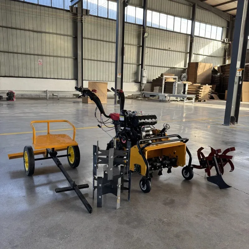 Multifunctional four-wheel drive -, lawn mower, new micro-tiller manufacturer, spring weeding