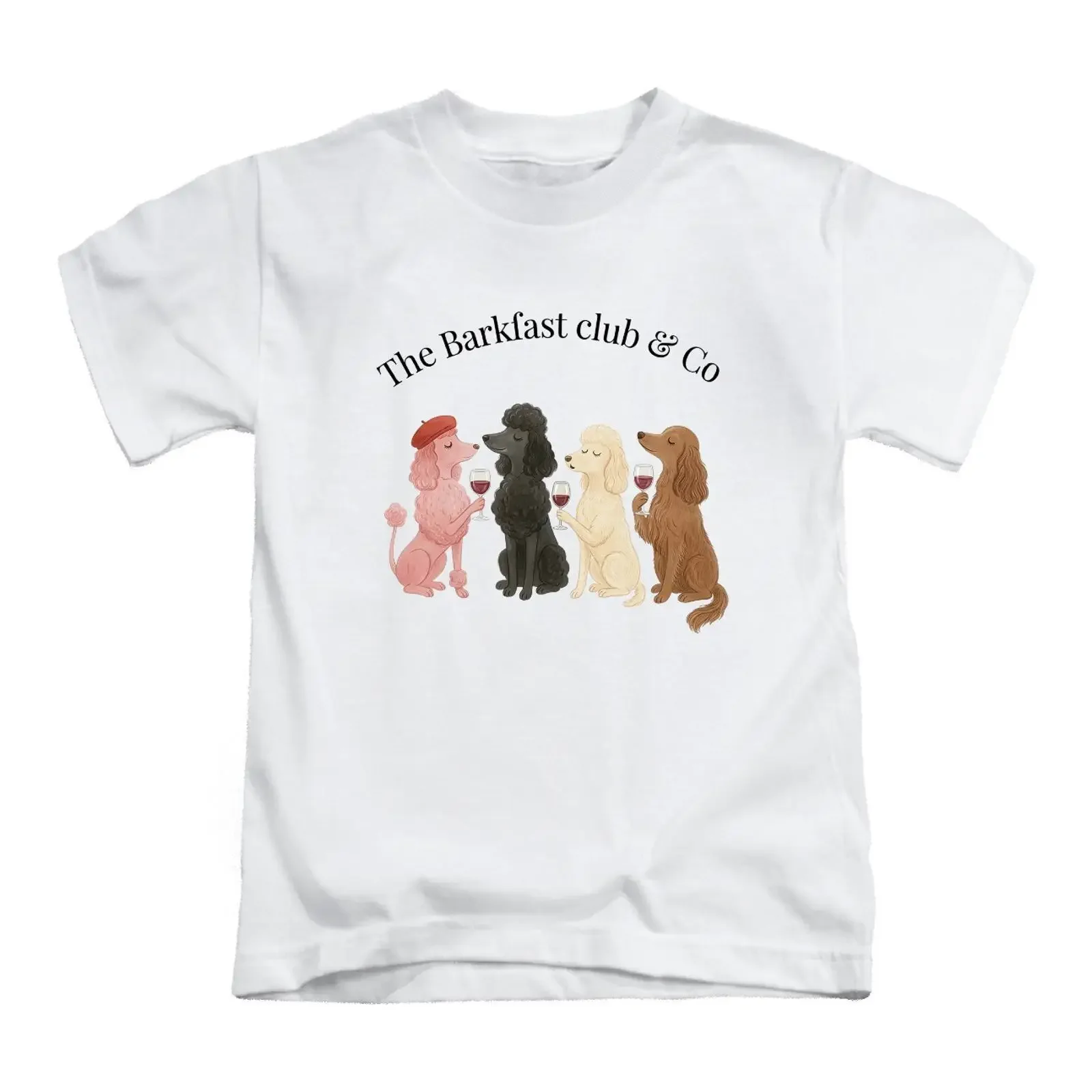 The Barkfast Club Co Erwachsene T Shirt Fun Hund Meme Thema Top vintage Washed streetwear Comfortable Unisex Soft Casual