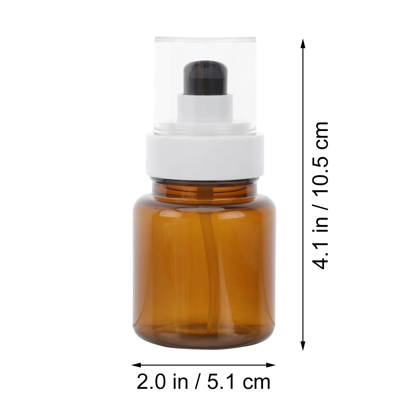 3pcs 60Ml 빈 펌프 병 갈색 휴대용 에센셜 오일 병 리필 용기 여행 크기 자외선 차단