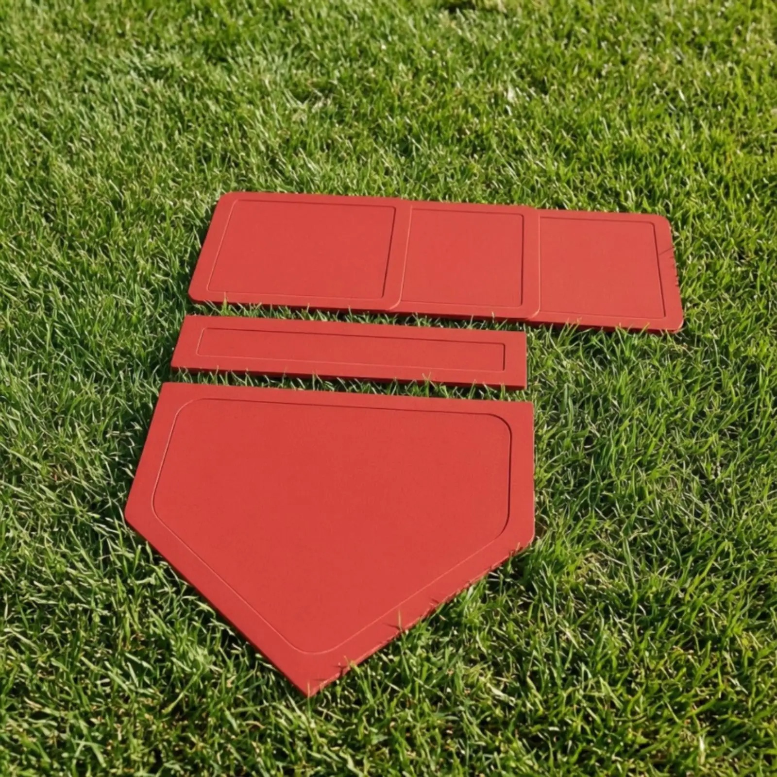 5 Pieces Rubber Bases with Pitcher's Plate Tear-Resistant for Backyard, Families
