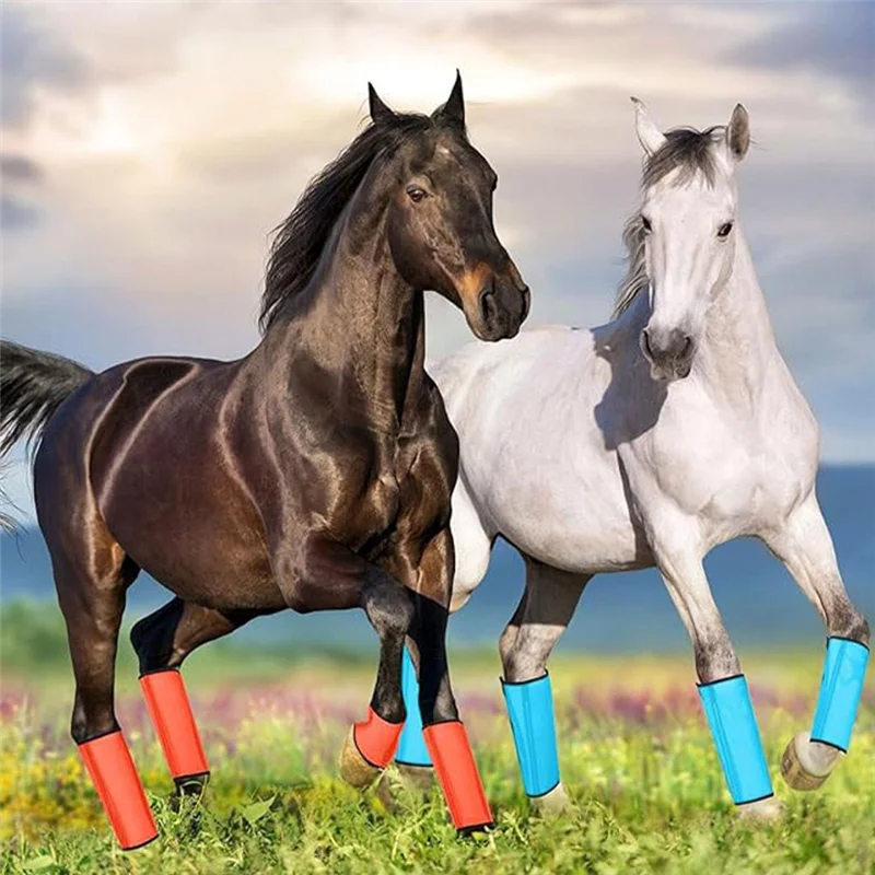 

IALJ-Horse Fly Boots Fly Boots для лошадей Многоразовые леггинсы, минимамизирует усталость ног, уменьшает оранжевый цвет