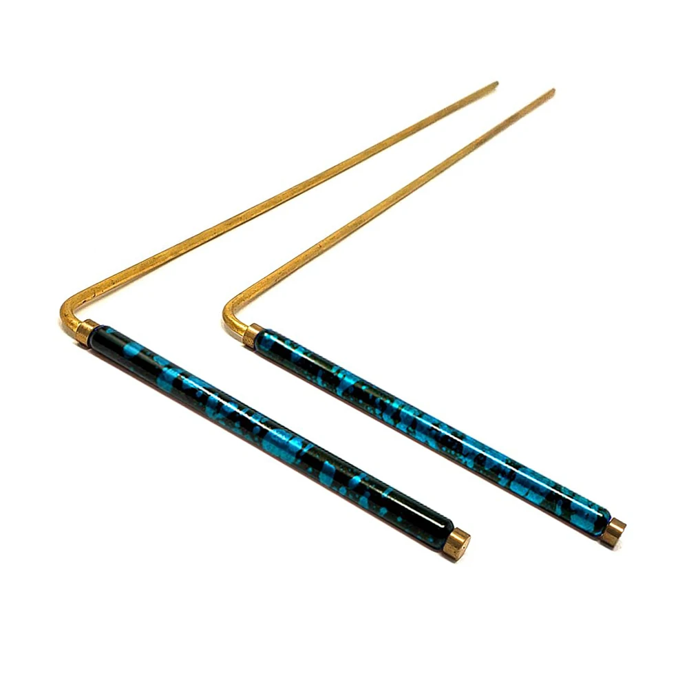 2Pcs 99.9% Pure Copper Dowsing Rod Water Divining Witching Energy Healing Divining Rods Metal Detector Rod Copper Probe
