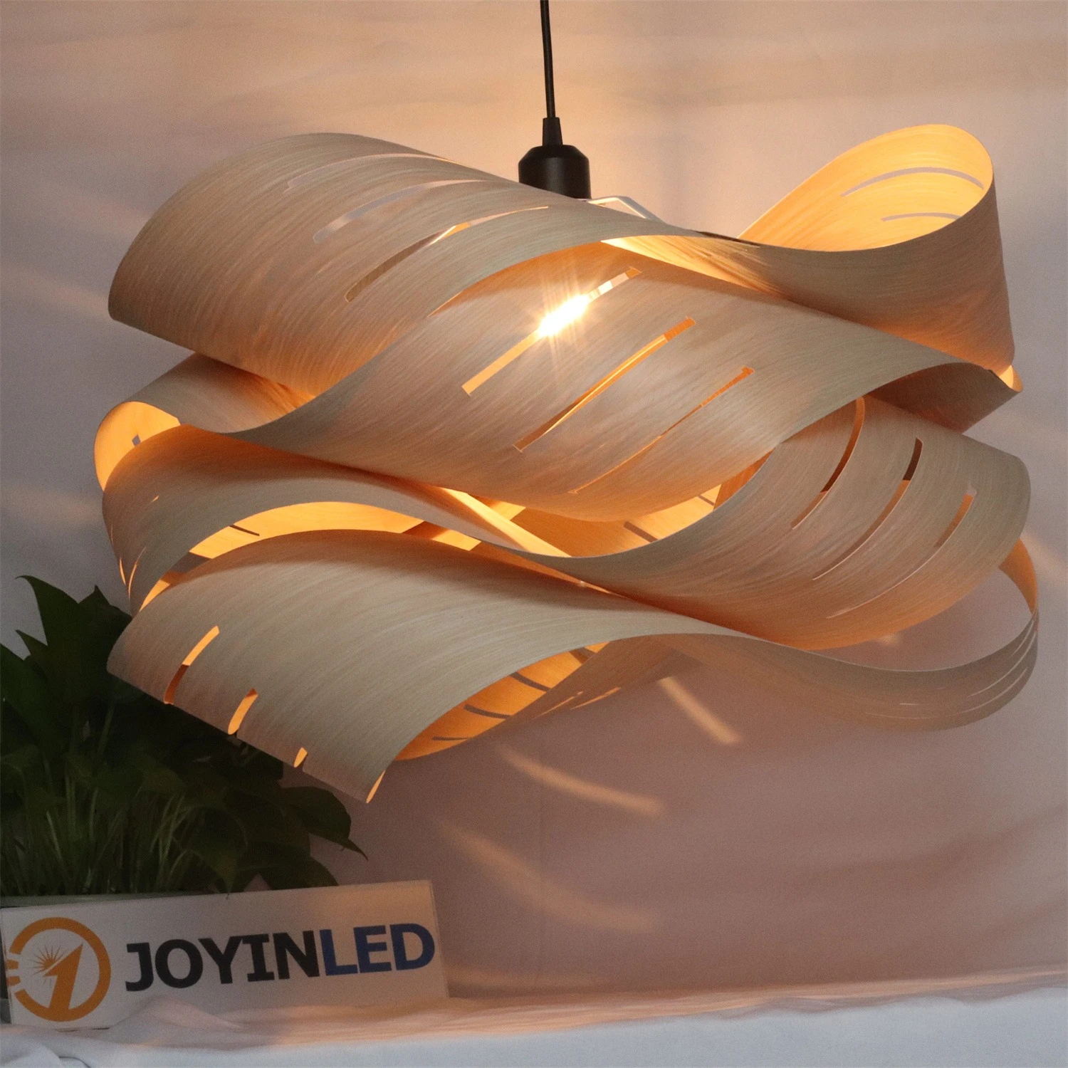 

JOYINLED Nordic Minimalist Wood Veneer Pendant Lights Living Room Bedroom Home Decor Chandelier Balcony E27 Hanging Lamp Fixture