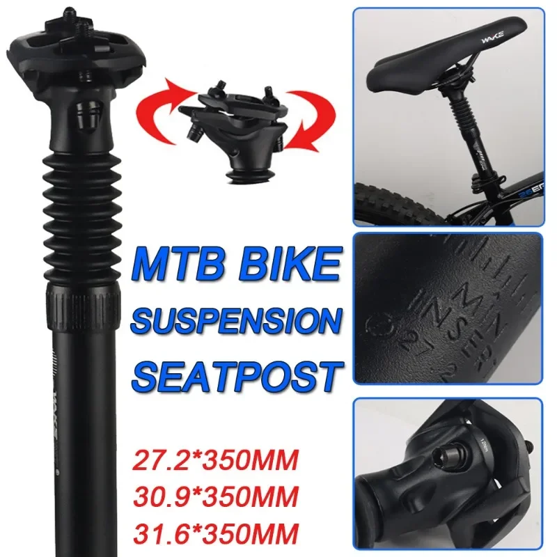 

WAKE Mountain Bike Seatpost Bicycle Suspension Seatpost Shock Absorber Damping Seat Tube 27.2/30.9//31.6mm