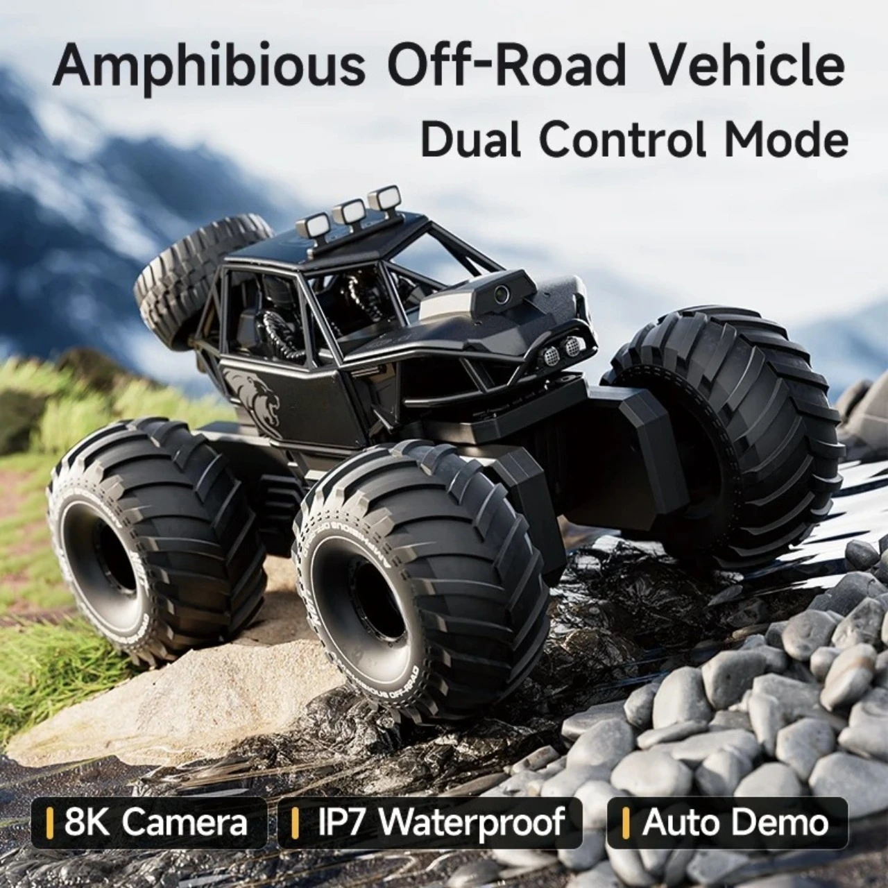 The new remote control vehicle Y10,with radio frequency of 2.4G and waterproof amphibious stunt vehicle feature,Gift ornaments.