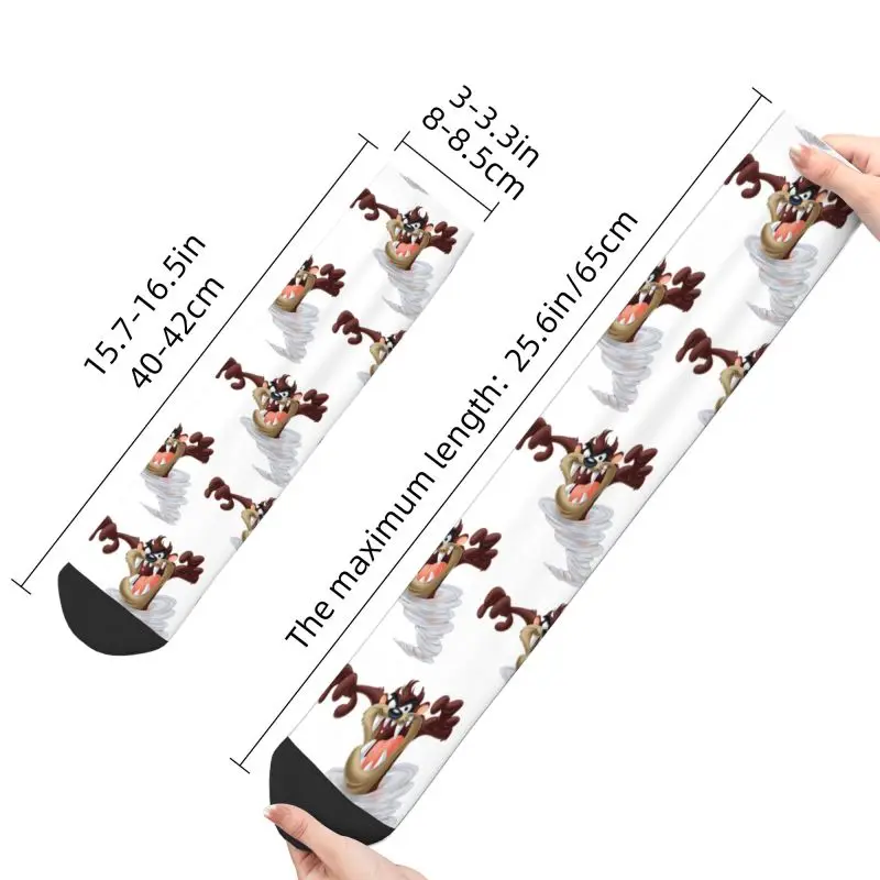 Tasmanian Devil Mens Crew Socks Unisex Funny 3D Print Taz Cartoon Comic Dress Socks