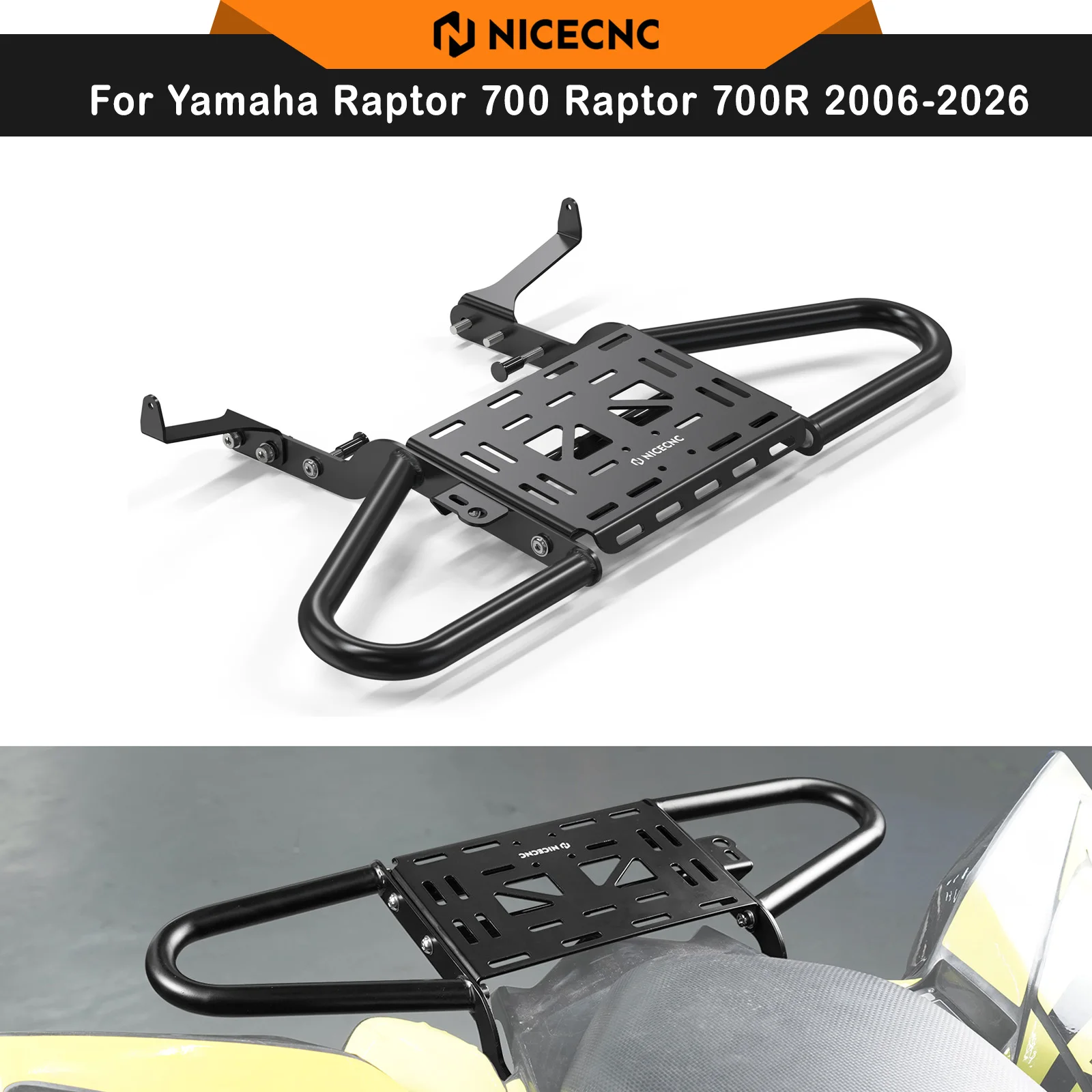NICECNC For Yamaha Raptor 700 2006-2026 ATV Raptor Rear Luggage Grab Bar Frame Bracket For Yamaha Raptor 700R 1PE-F845R-00-00