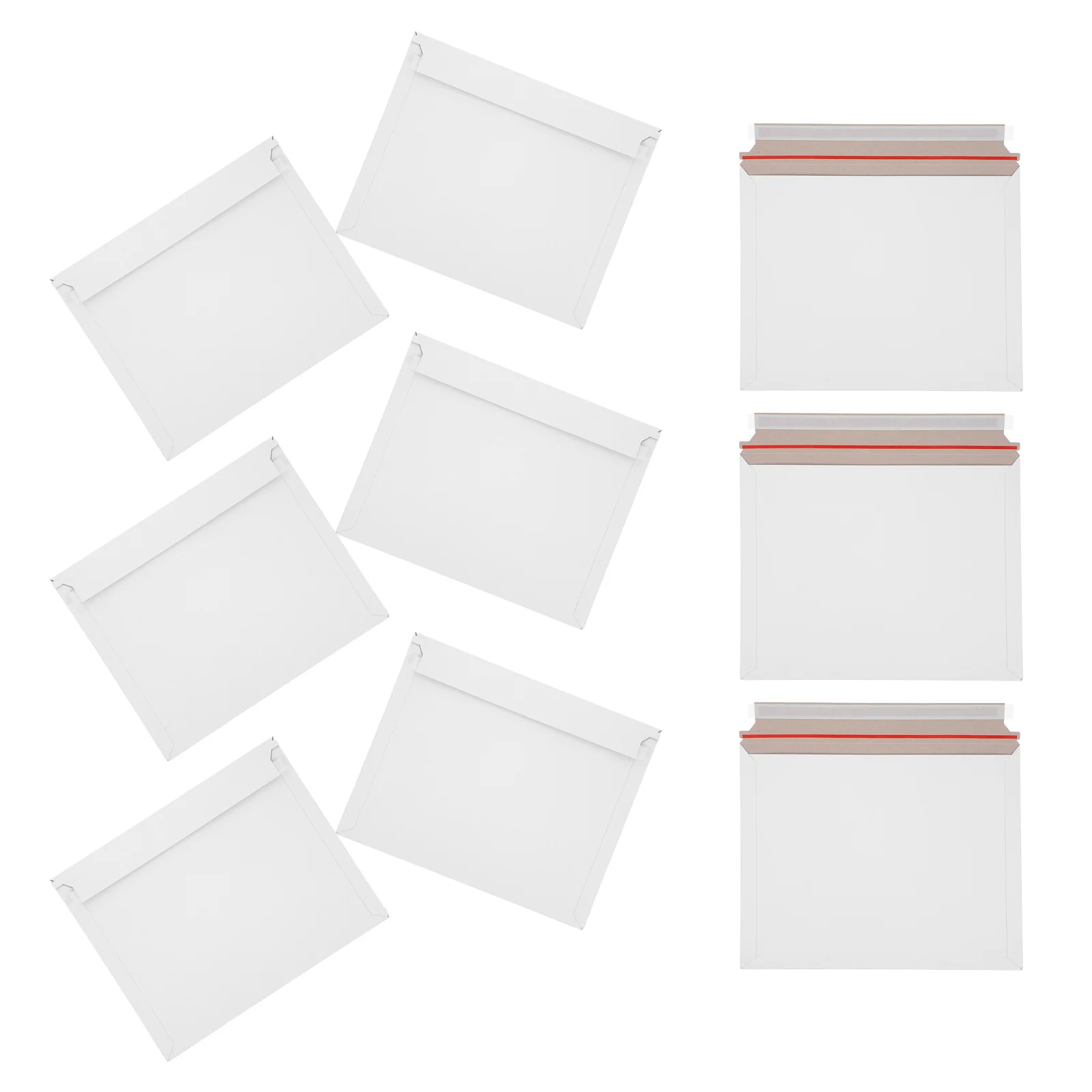 20Pcs Waterproof White Paper Envelopes Self Sealing Flat Document Mailers Mailing Bags Shipping Label Pouches