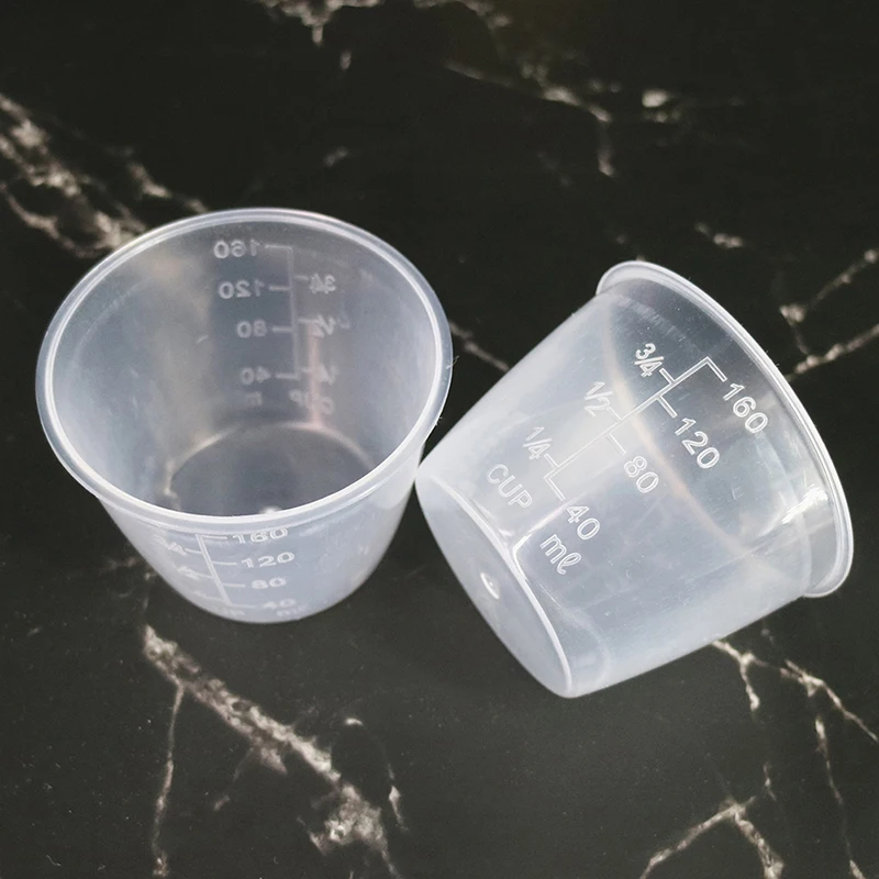 10Pcs Food Grade Plastic Rice Measuring Cup Rice Cooker Measurement Tools for Dry and Liquid Ingredients (160ml)