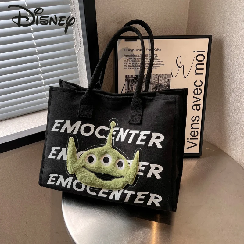 Disney Nova Moda Saco das Mulheres Desenhos Animados Grande Capacidade Commuter Shoulder Bag Lazer Versátil Ambiental Shopping Bag