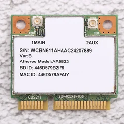 AR9462 AR5B22 WB222 Half Mini Pcie 300Mbps+Bluetooth4.0 WLAN Wifi Wireless Card