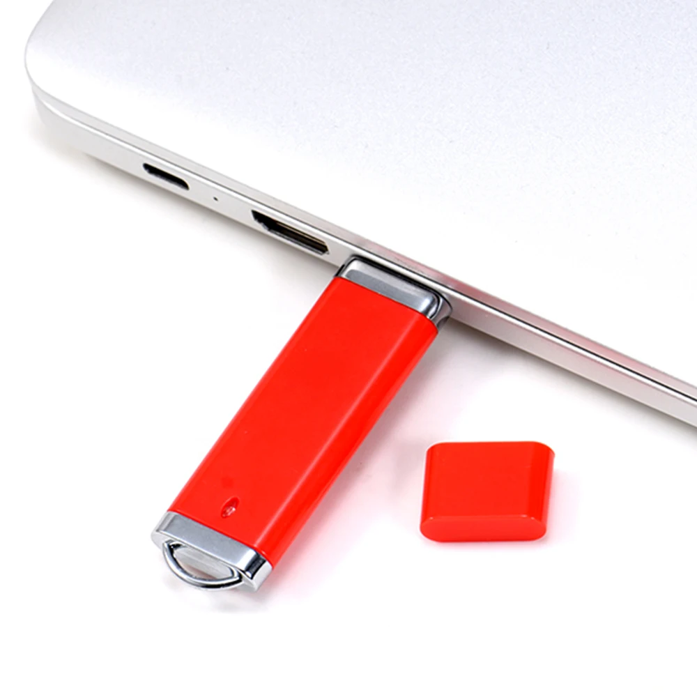 JASTER USB Flash Drive 64GB Plastic Box Memory Stick Creative Business Gifts Pen Drive 32GB Red Blue Black Green Pendrive 16GB