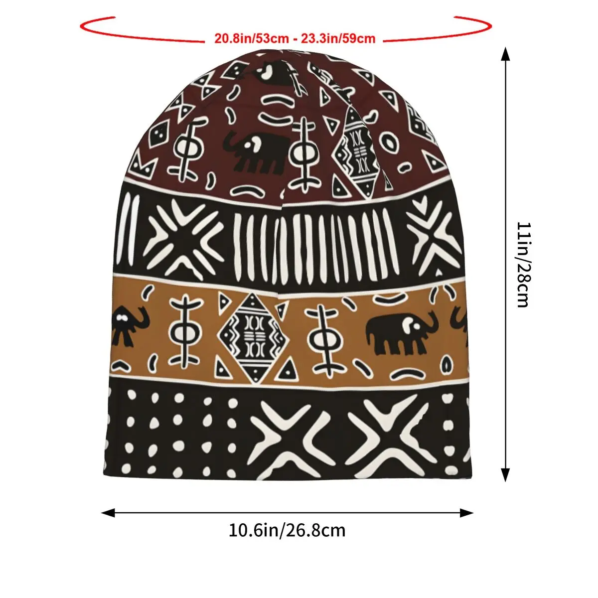 Africa Folk Skullies Beanies Fashion Hats Elephants Thin Bonnet Hipster Caps Men