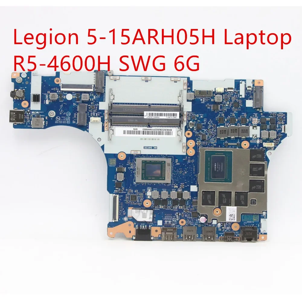 Motherboard For Lenovo Legion 5-15ARH05H Laptop Mainboard R5-4600H GTX 1660Ti  6G 5B20Z23020