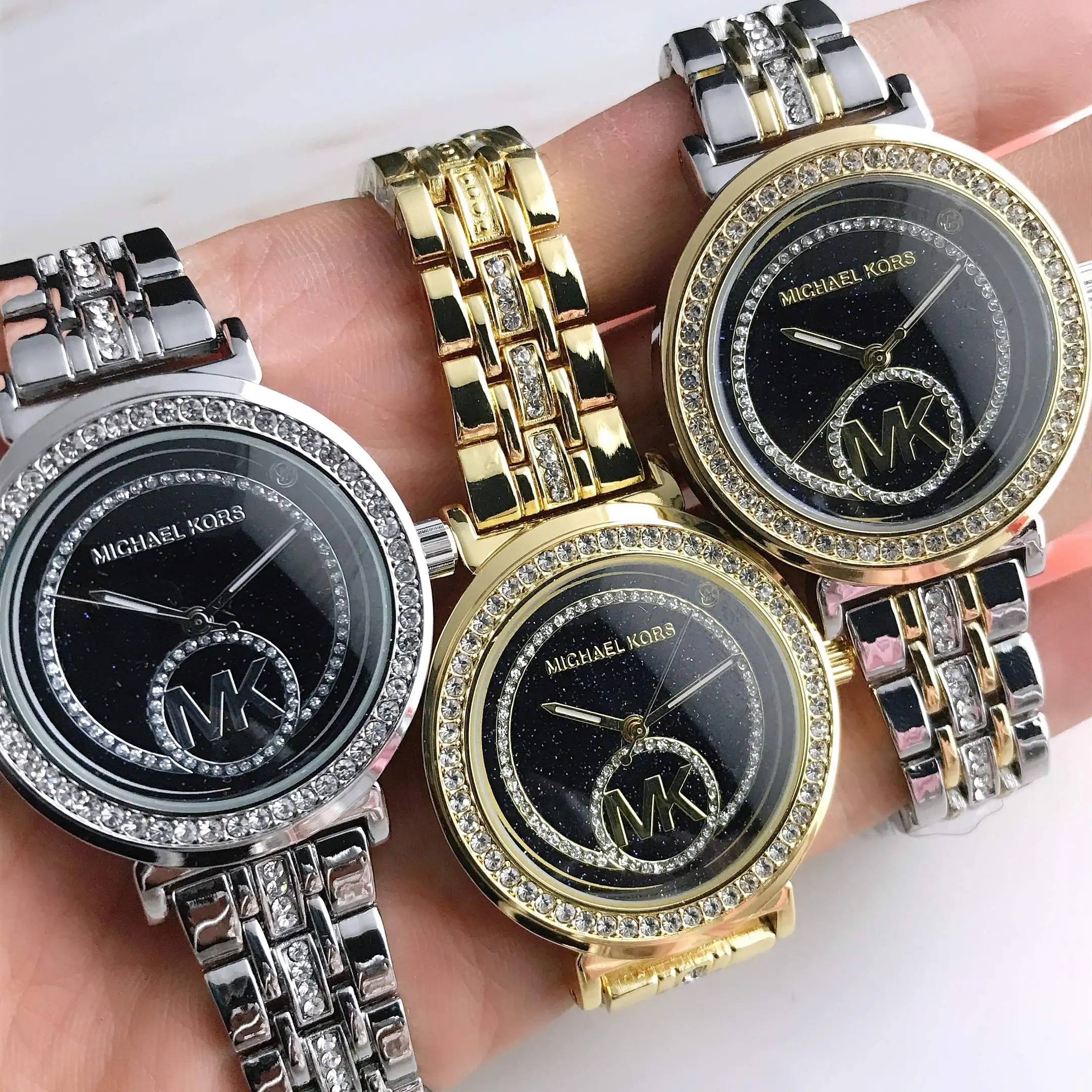 Michael Kors Diamond Inlaid Business Watch Design Women Wristwatch Casual Fashion Design Alloy Quartz Watch Lady Exquisite Gift