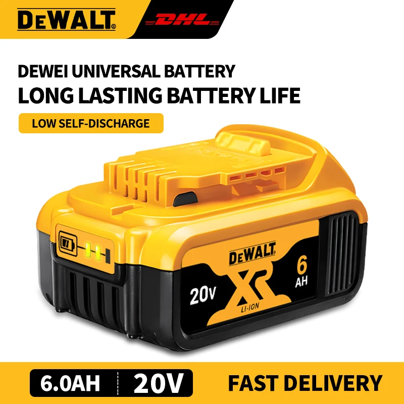 dewalt 100% original lithium-ionen akku, qualitätssicherung, lange lebensdauer ersatz DCB202 DCB203 DCB205 DCB609 DCB209 DCB612