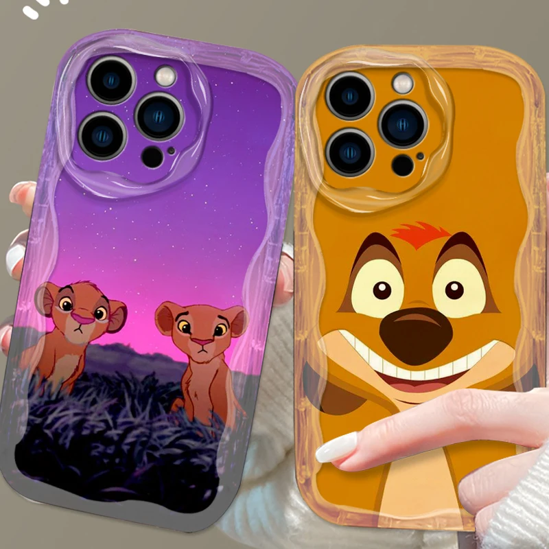 Lion King Disney Cartoon Cute For Apple iPhone 15 14 13 12 11 XS XR X Pro Max Plus Wave Oil TPU Phone Case