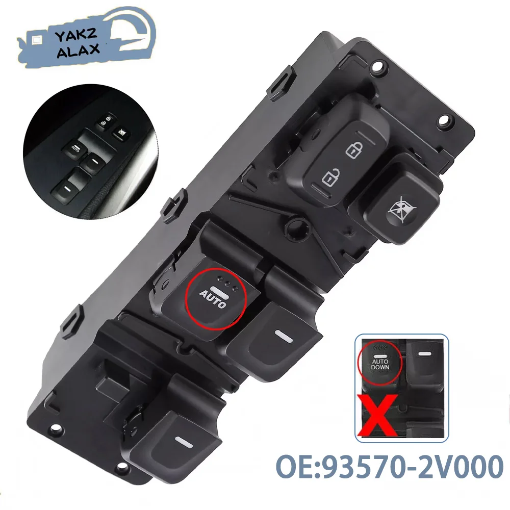 93570-2V000 for Hyundai Veloster 2012 2013 2014 2015 2016 2017 Front Left Master Power Window Control Switch Button 935702V000