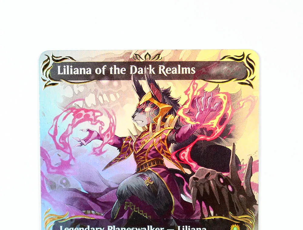 

Liliana of the Dark Realms Holo/Foil TCG Magical Proxy Cards Game Quality Proxy Gathering Board Playing Game Trading Cards Proxy