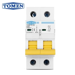TOMZN 2P DC 600V 3A 6A 10A 16A 20A 25A 32A 40A 50A 63A Circuit Breaker MCB C curve single pole direct-current fuse for PV
