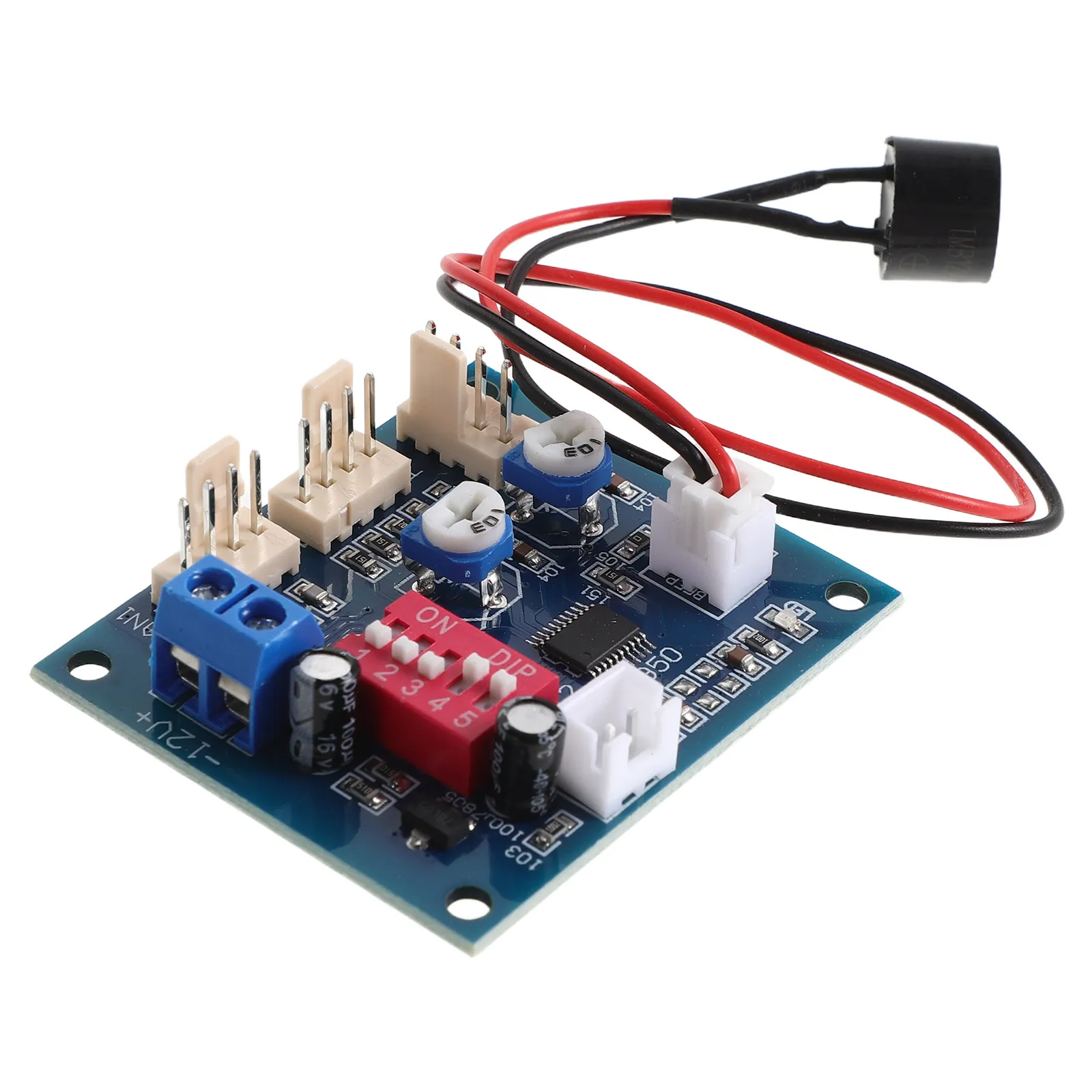 Dc 12V 4 Wire Pwm Pc Fan Temperature Control Speed Controller Module High Temperature Alarm 1.97x1.73 Inch Pc CPU Cooling Wind