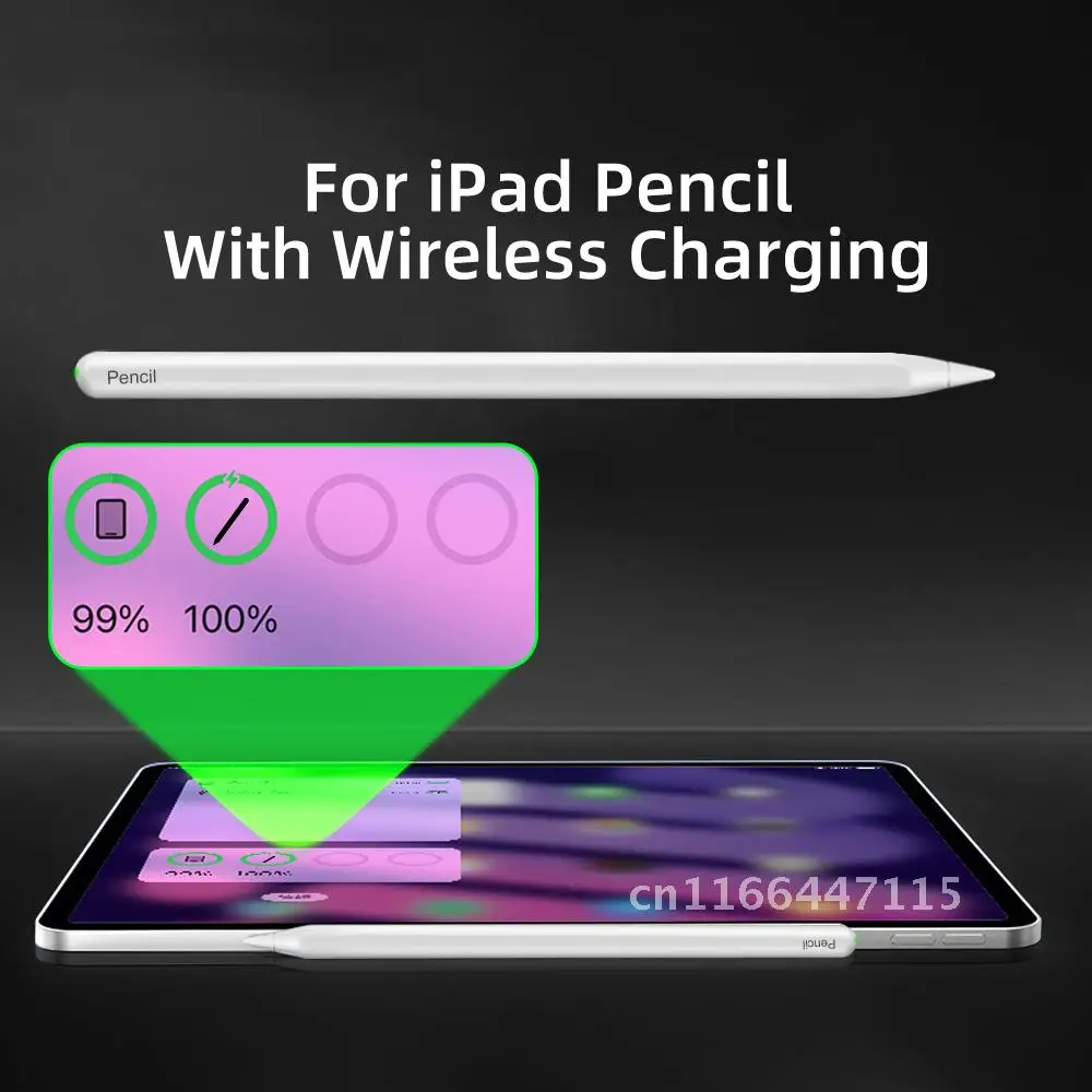 For iPhone Pencil Pressure Sensitive Pen Stylus iPad Pencil with Wireless Charging For mini 6 Air 5 Pro 11 12.9 iPad Accessories