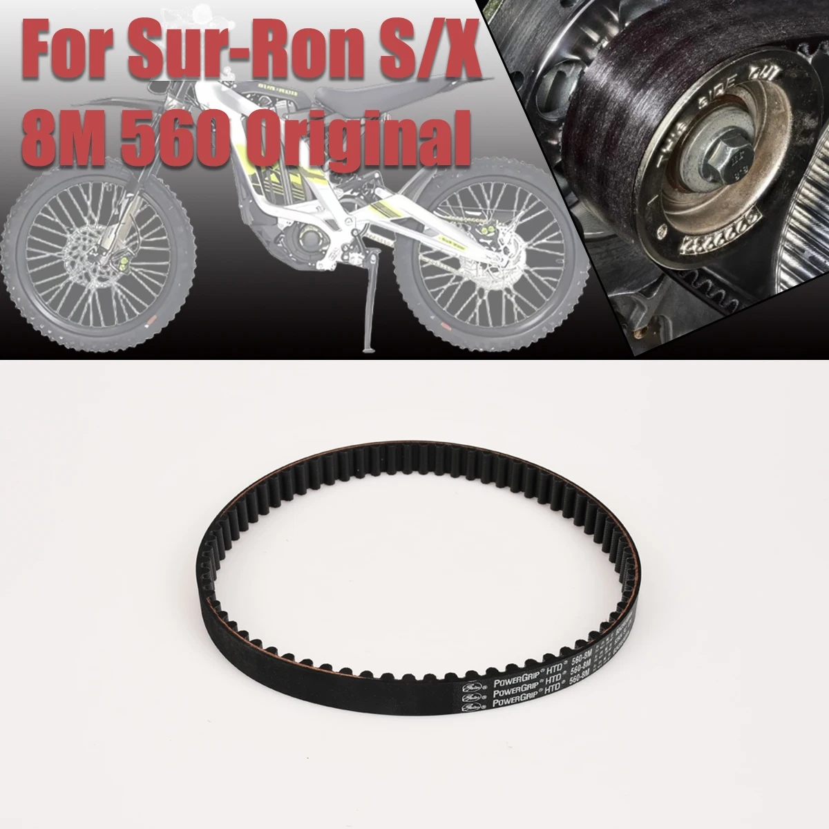 

8M 560 Electric Motorcycle Parts Original Transmission Belt Drive Belt For Sur-Ron Surron Sur Ron Light Bee S/X Off Road Motorcy