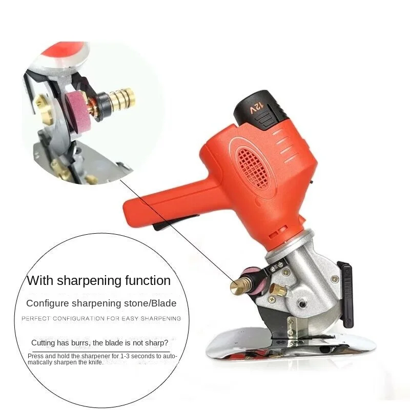 100MM Portable Cordless Electric Round Scissors Cloth Cutting Machine Rechargeable Electric Scissors Sewing Round Knife 12V