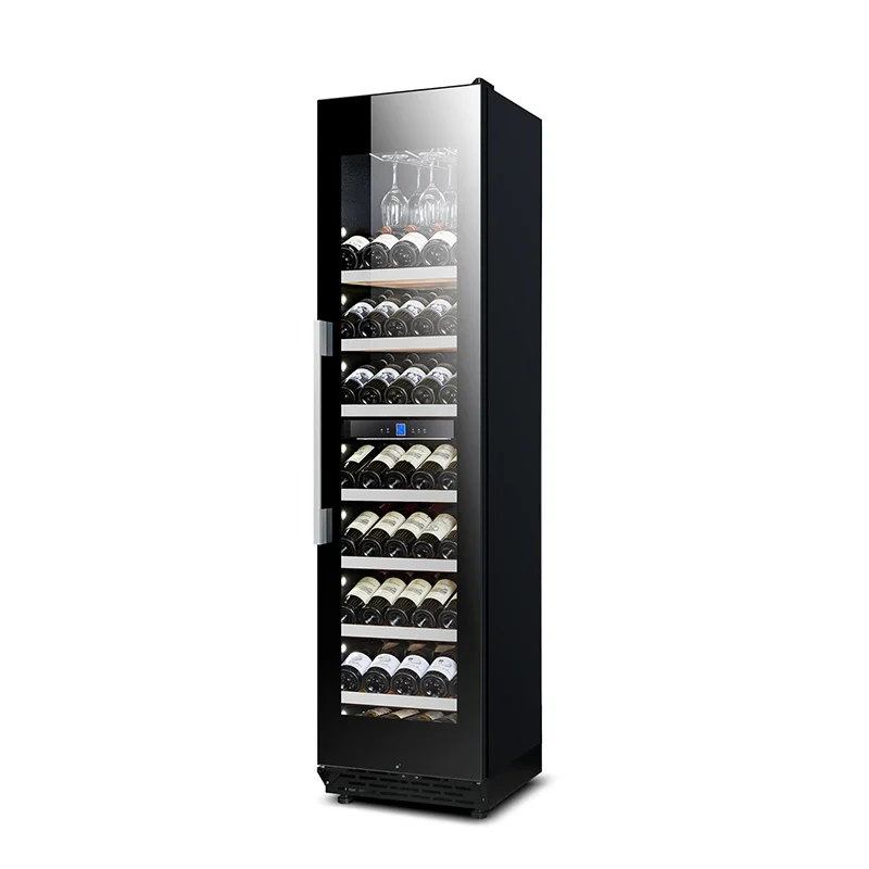 250L Large Capacity Commercial Restaurant Wine Cabinet Full Glass Door Fridge Electric Compressor Refrigerator for Home