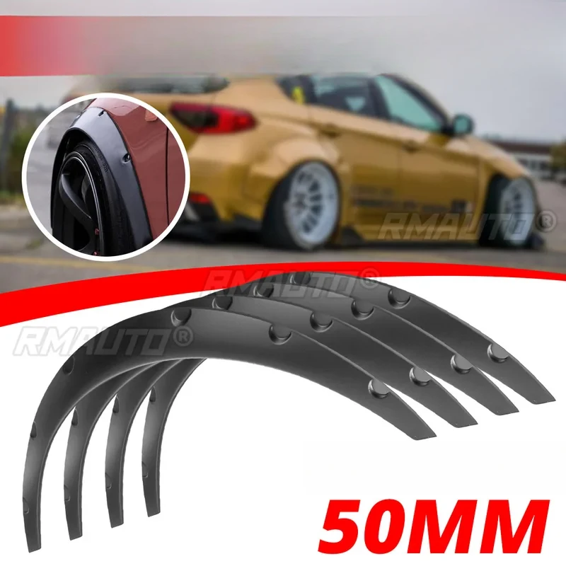 

50mm Thicken 4x Car Wheel Arch Fender Flares Mudguard Mud Splash Guard Wheel Eyebrow for for for VW for for