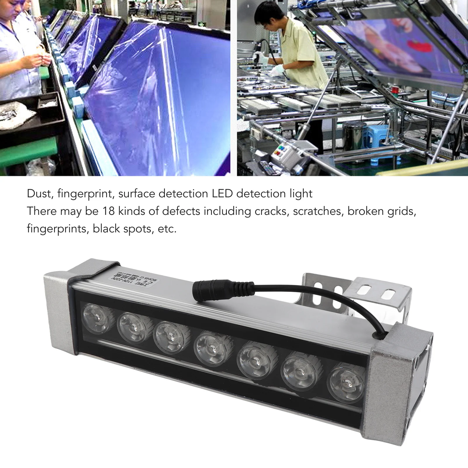 

Dust Detection Light Green Light Detection Light 7W Green Dimmable LED Inspection Machine Tool Work Light for Dust Fingerprint