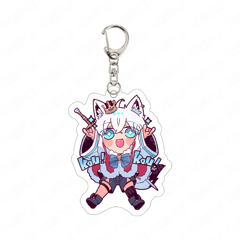 Hololive Gamers 6CM Acrylic Keychain Shirakami Fubuki Ookami Mio Nekomata Okayu Inugami Korone Song Wonder Future! - view 3