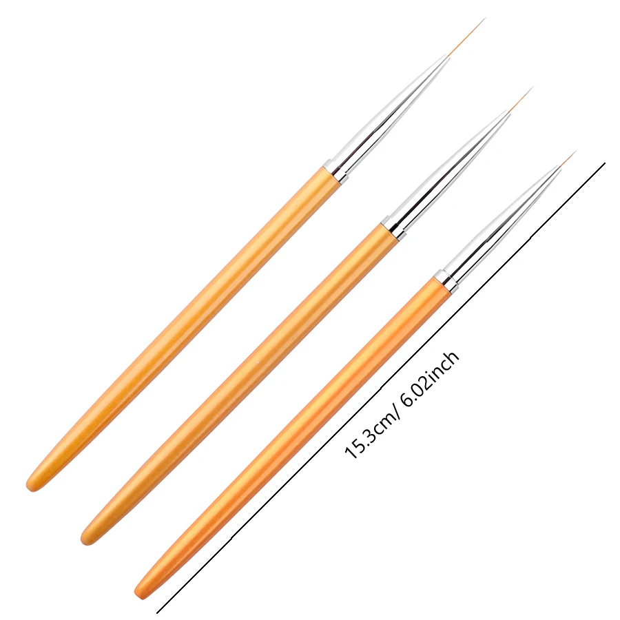 Nail Art Pinsel Set, Dual-Ended Dotting Pen Zeichnung Schnitzen Marmor Nagelstift Flat Liner für Acryl Gel Polish Maniküre – Detail 2
