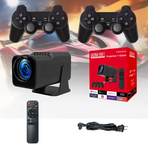 2024 핫 미니 스마트 게임 F600 프로젝터 32GB 게임 앱 다운로드 Wifi 무선 홈 시어터 PK HY320 4K 휴대용 미니 프로젝터