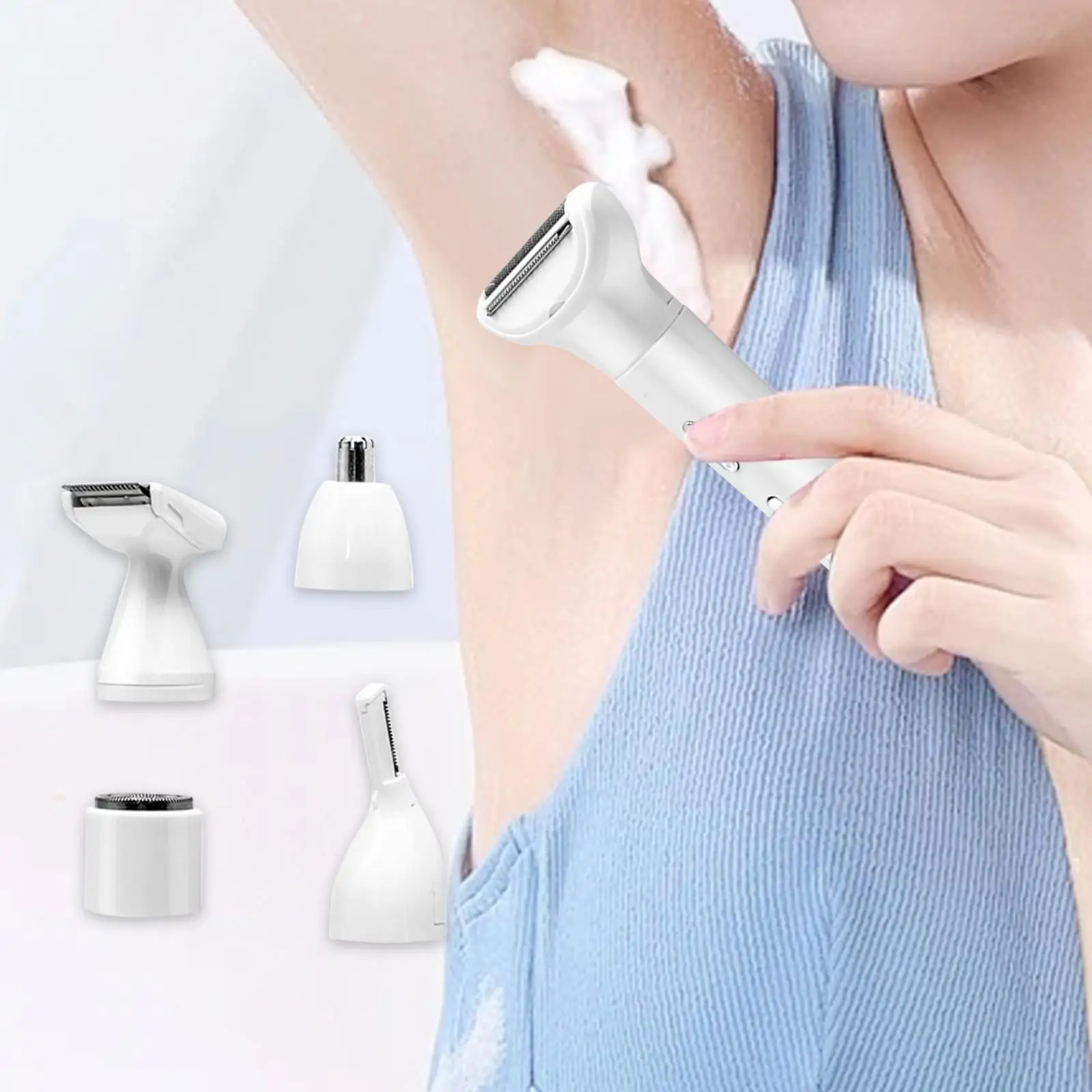 

Женский триммер для волос, перезаряжаемый, водонепроницаемый, для влажного и сухого использования, для удаления волос, в подарок на День матери, День благодарения, Рождество