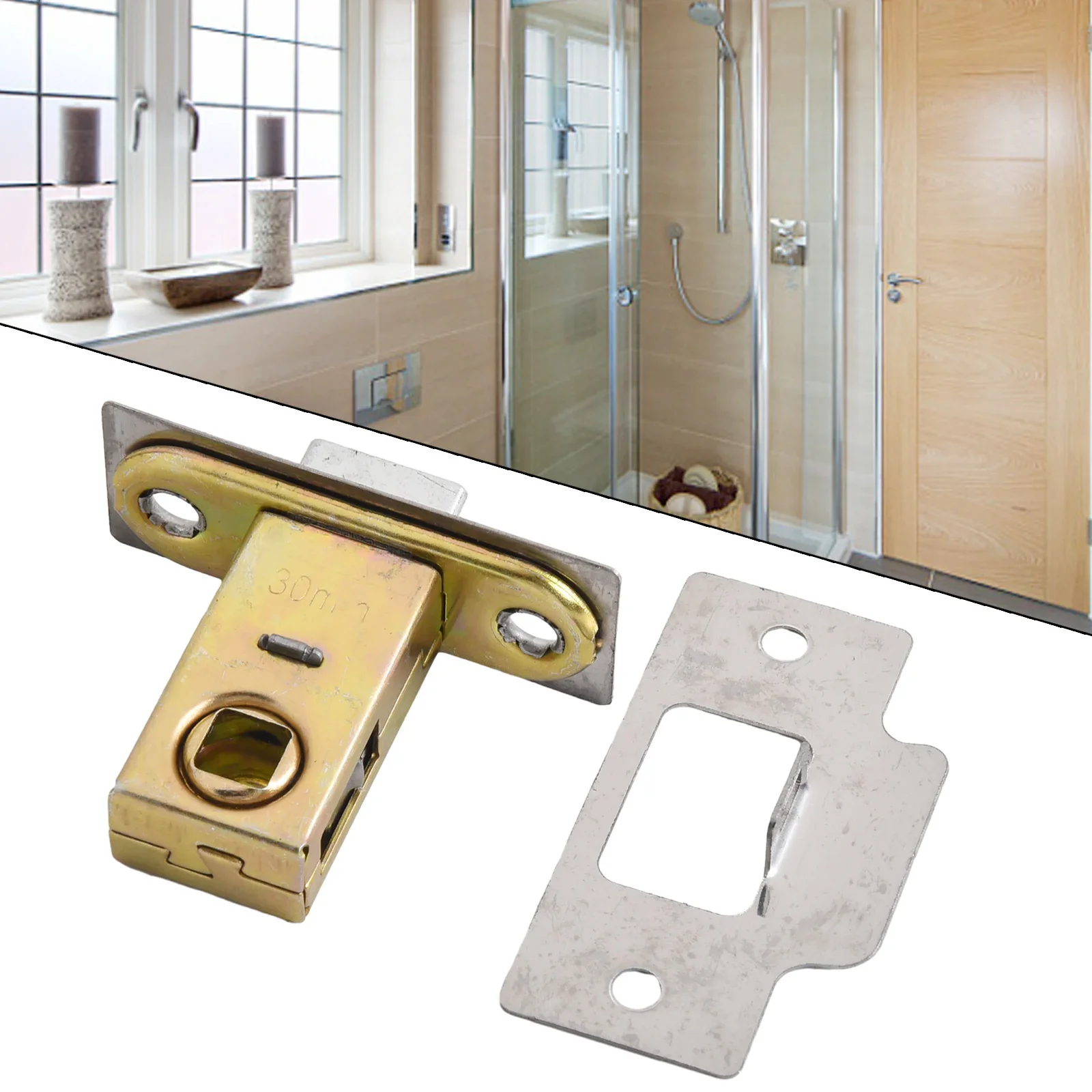 Tubular Latch 30/35/40/45mm Zinc Alloy Flat Mortice Door Tubular Latch Internal Bolt Facility Hardware Locks