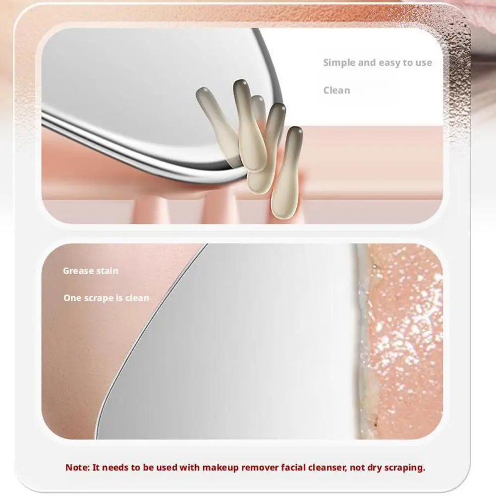 3-in-1-Schönheitswerkzeug aus Edelstahl, Spatel für den Gesichtsporenreiniger, Make-up-Grundierung und Gua-Sha-Schaber, Mitesser-Entferner