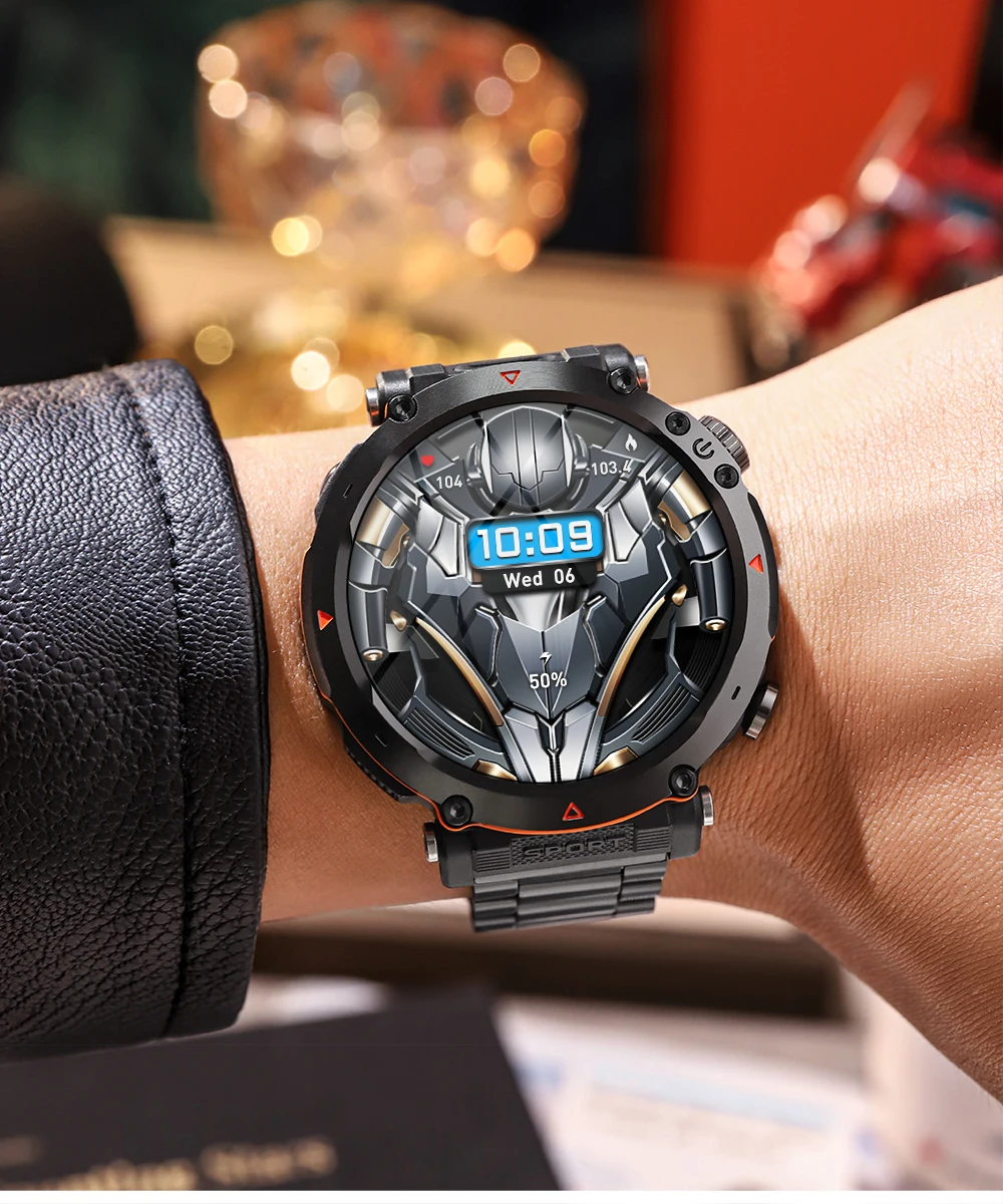 MEVADEN 1,7" großer Bildschirm Outdoor-Sportkompass Smart Watch Bluetooth Anruf Taschenlampe 600mAh Gesundheitsmonitor Smartwatch MD57 – Detail 23