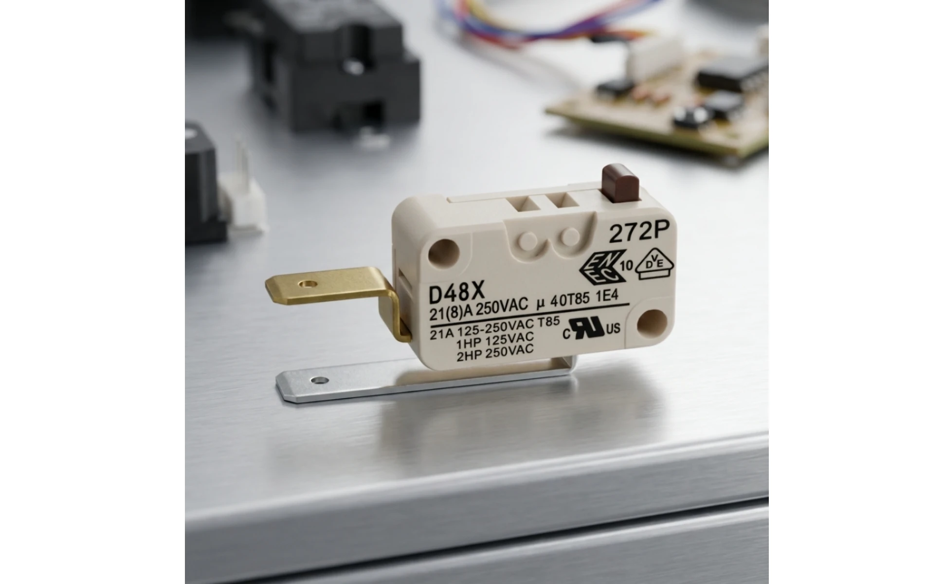 Microswitch with Actuator Compact Rectangular Microswitch Limit Switch Snap Action Mechanical for Technicians, Control Panels Microswitch with Actuator Compact Rectangular Microswitch Limit Switch Snap Action Mechanical for Technicians, Control Panels