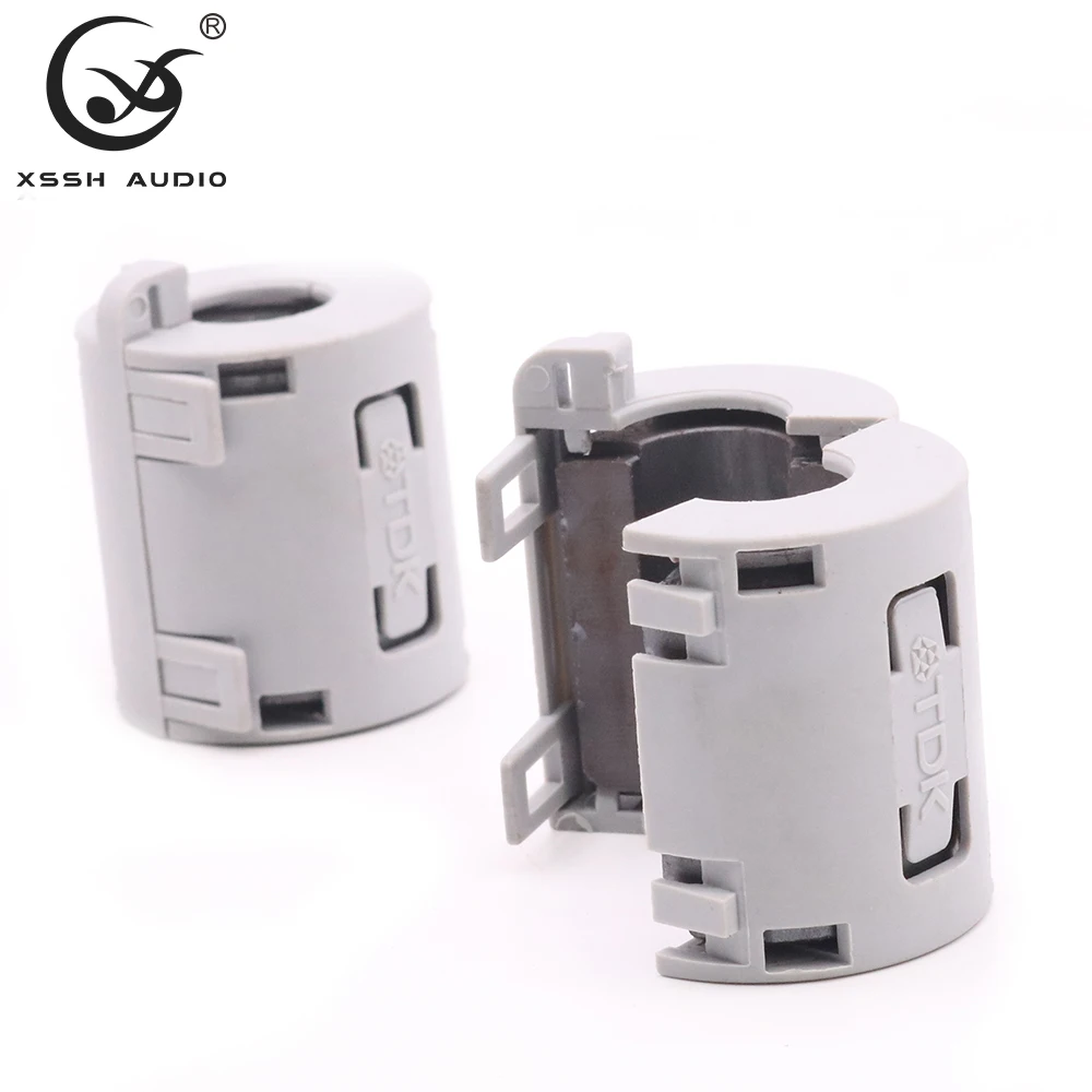 10 قطعة 11 مللي متر الراقية XSS الصوت YIVO الأسود المغناطيسي المفاجئة على EMC خط الفريت الأساسية RF تصفية RFI EMI الضوضاء القامع كابل كليب